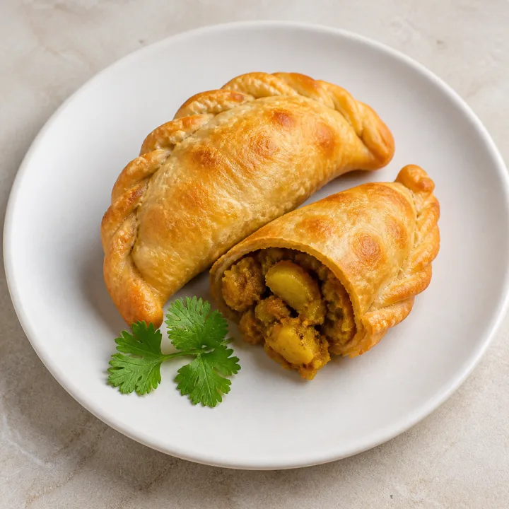 Golden hand-folded empanadas